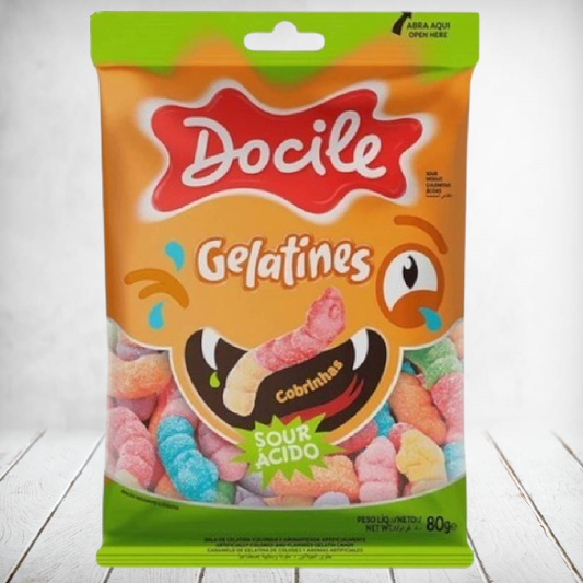 Docile Sour Worms 80g