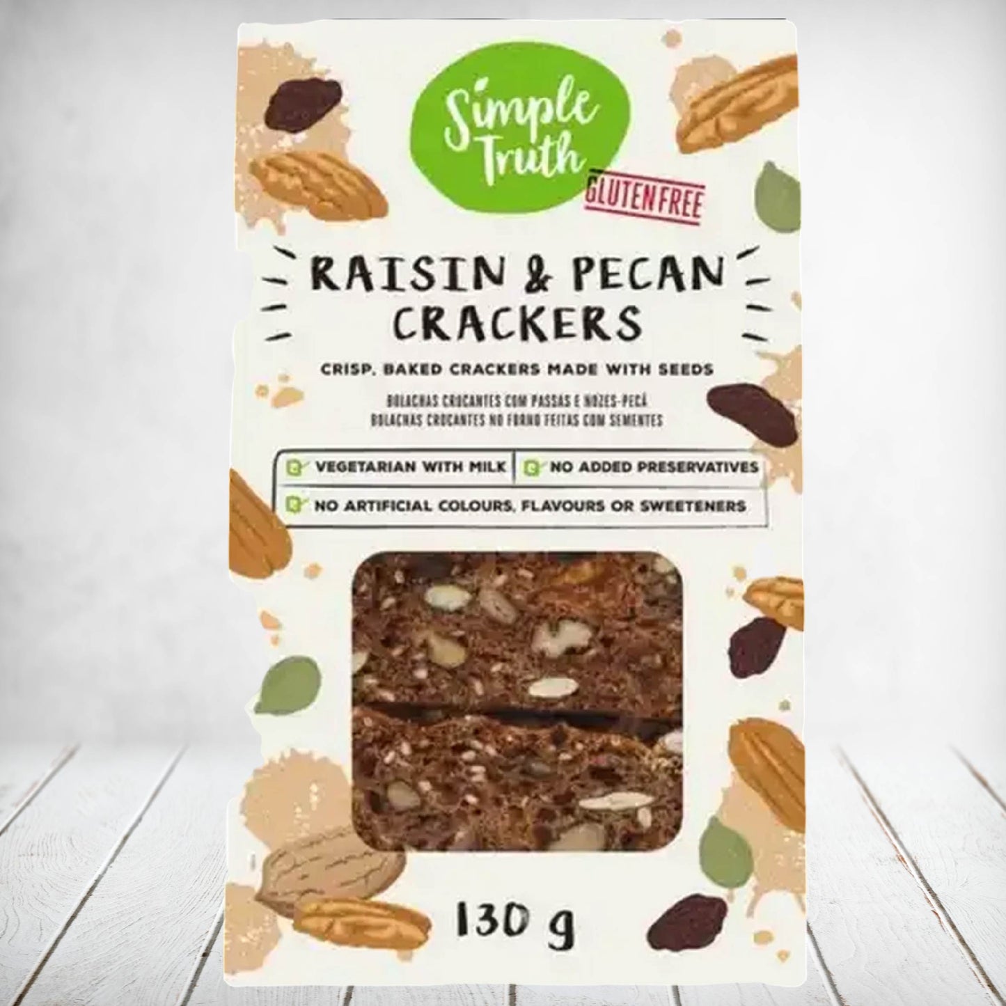 Simply Truth Crackers Raisin & Pecan 130g