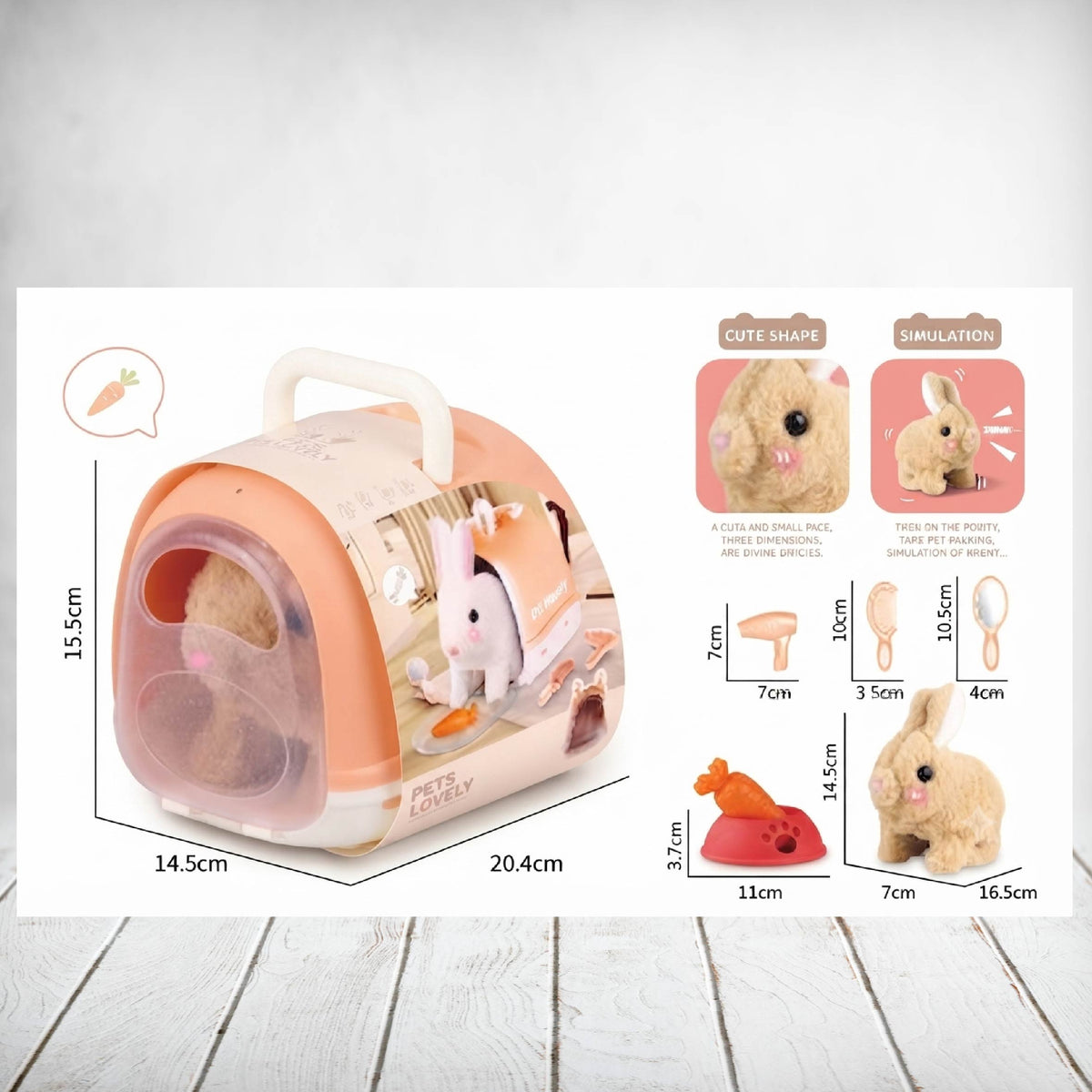 Soft Bunny Set Battery Operated