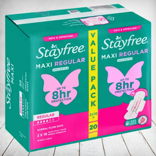 Stayfree Maxi Regular Pads Unscented 20s
