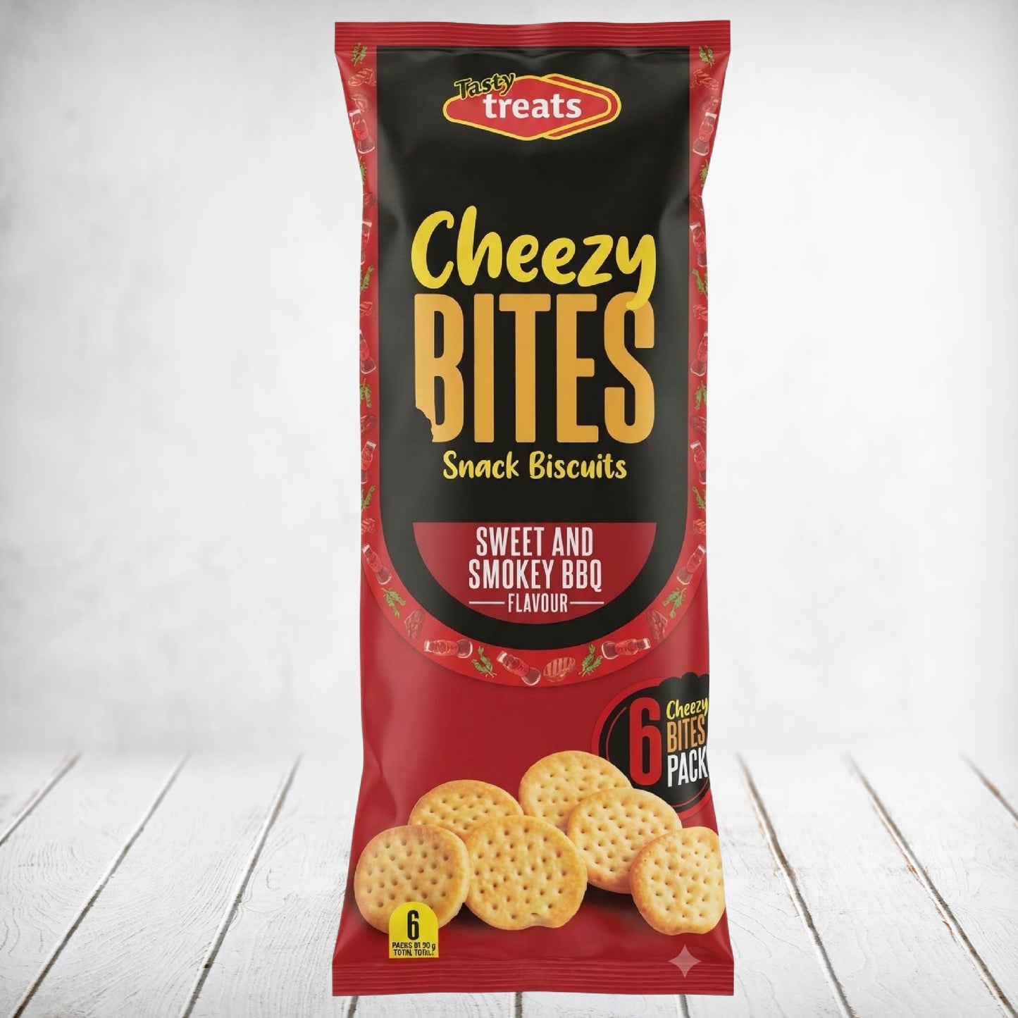 Cheezy Bites - Sweet & Smokey BBQ 6x30g