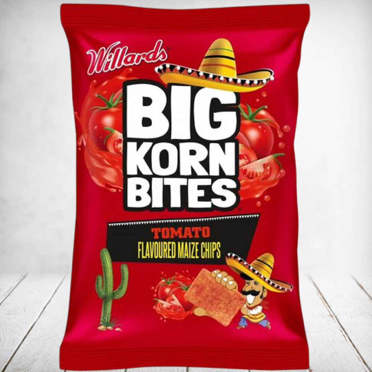 Willards Big Korn Bites Tomato 120g